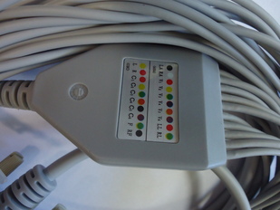 Кабель пациента ЭКГ для подключения пациента к монитору,  (универсальный), на 10 отв.