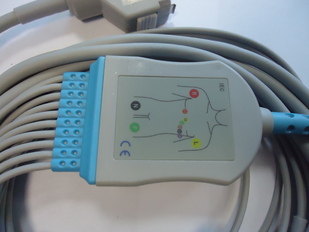 Кабель пациента ЭКГ для подключения пациента к монитору, Fukuda, 10 отведений
